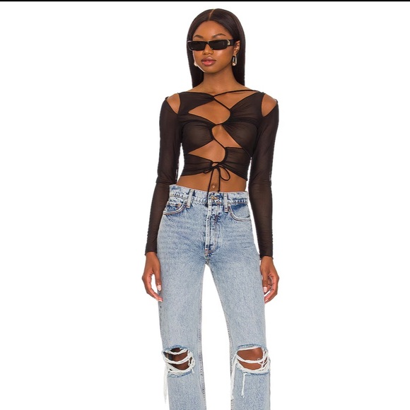 LOVEWAVE Sunisa Mesh Top in Black - Picture 4 of 9